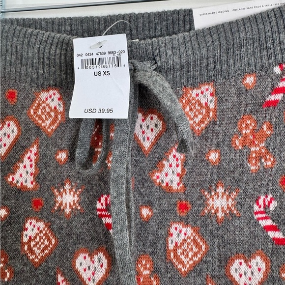 American Eagle Women's Gray Ornaments‎ Legging Warmer NWT $39.95 Size XS - Picture 5 of 12